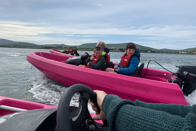 Funky Pink Self Drive Boats - Learning to handle the pink boat