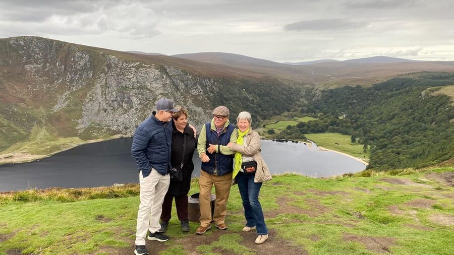 Personal Tour from Dublin: Wicklow, Glendalough, Powerscourt - Powerscourt Estate: gardens with a mountain backdrop