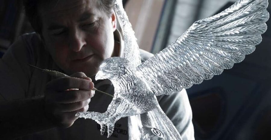 Waterford: House of Waterford Factory Tour - Diamond wheels bring the crystal’s pattern to life